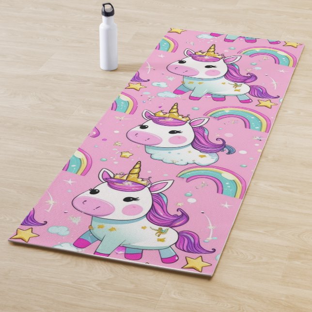 Tapete De Yoga modern simple unicorn pattern rainbow for her (In Situ)