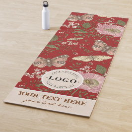 Tapete De Yoga Modern Trendy Wildflower Floral Monograma Botânico