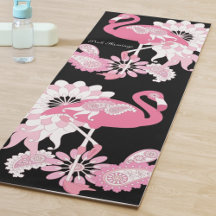 Moderno Caprichoso Flamingo Rosa Preto