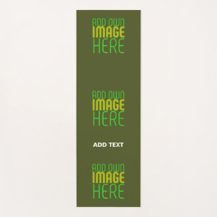 TAPETE DE YOGA MODERNO EDITABLE ARMY GREEN IMAGE TEXTO MODELO