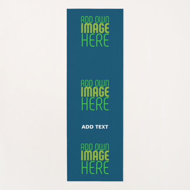 TAPETE DE YOGA MODERNO EDITABLE PRUSSIAN BLUE IMAGE TEXTO MODELO (Frente)