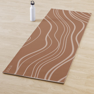 Tapete De Yoga Moderno Terracotta Wave Personalizou Yoga Mat