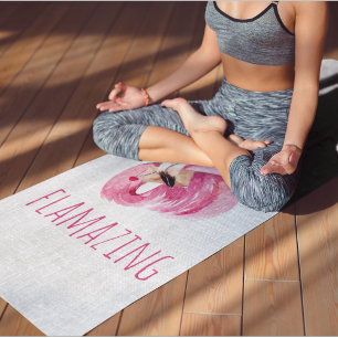 Tapete De Yoga Moderno Você É Flagrante Beleza Rosa Flamingo