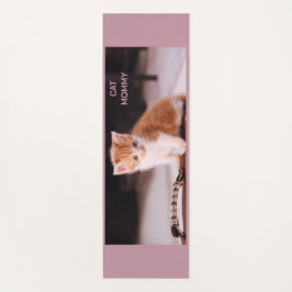 Tapete De Yoga Moleque de Luz Cura "Mamãe de Gato" Laranja Kitten