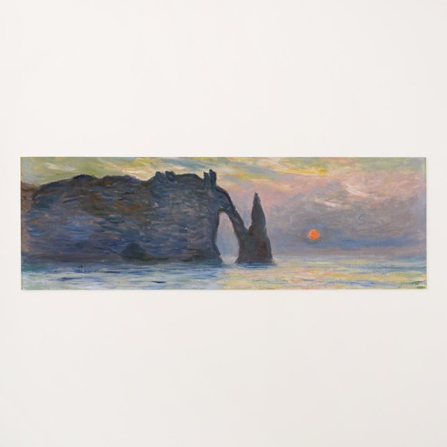 Tapete De Yoga Monet - Manneport, Cliff em Etretat, Sunset (Verso (Horizontal))