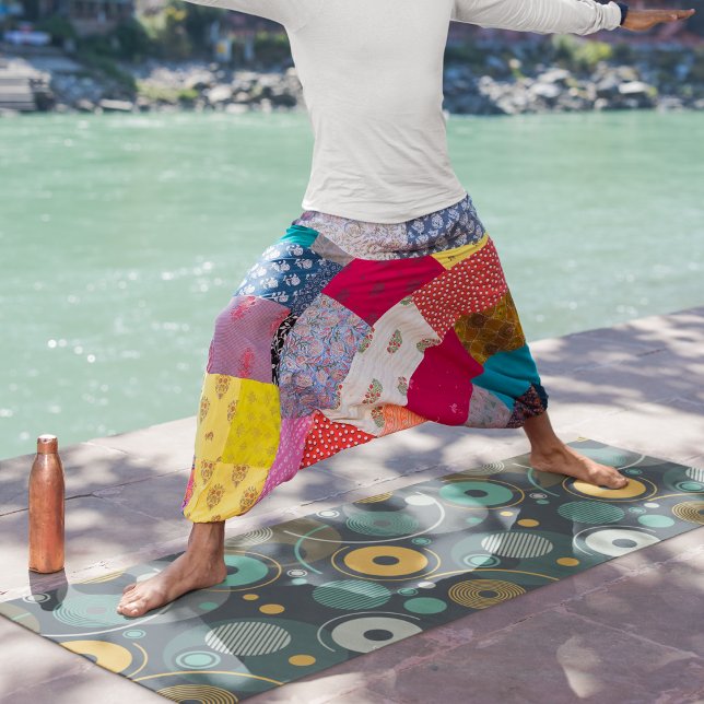 Tapete De Yoga monocromático geométrico (Criador carregado)