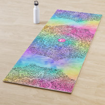 Monograma Colorido de Rainbow Watercolor