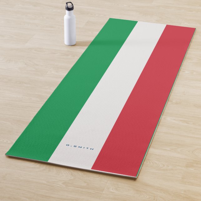 Tapete De Yoga Monograma.Cores da bandeira italiana. (In Situ)