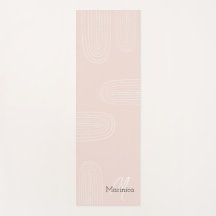 Monograma do Arco-Íris do Boho Meio século