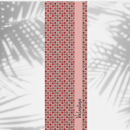 Tapete De Yoga Monograma do padrão cardíaco verificado