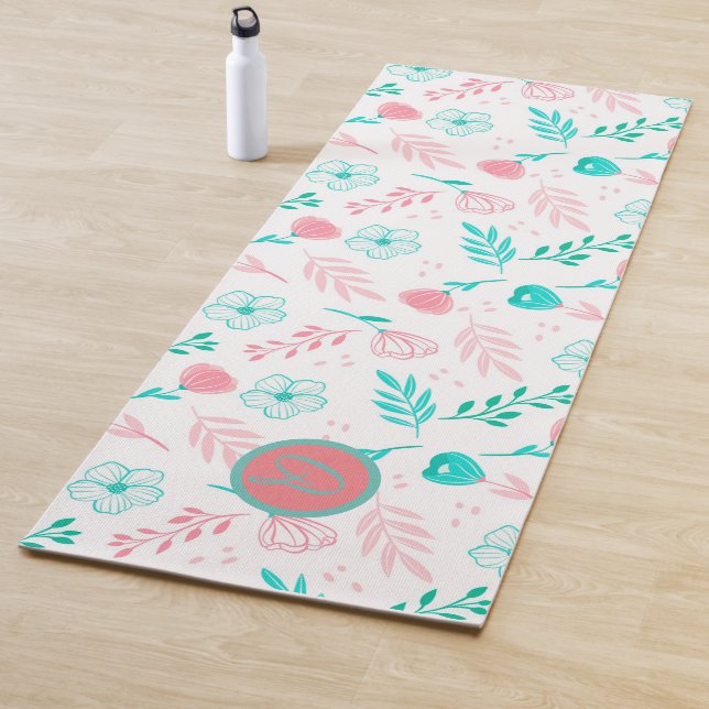 Tapete De Yoga Monograma Floral (In Situ)