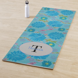 Tapete De Yoga Monograma Floral Monograma Yoga Mat