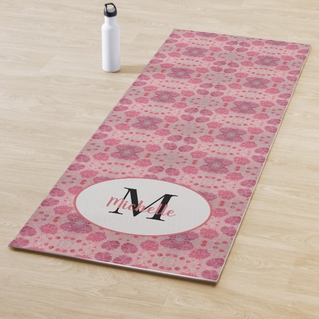 Tapete De Yoga Monograma Floral Yoga Mat (In Situ)