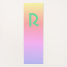 Tapete De Yoga Monograma Lilac Rosa Moderno