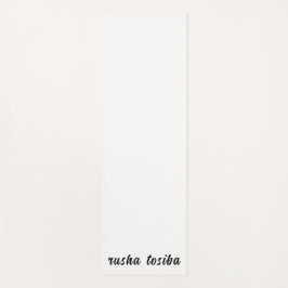 Tapete De Yoga Monograma Moderno Minimalista Branco Arte de Letra