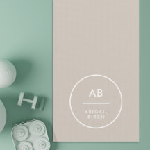 Monograma Moderno Mínimo Taupe Natural