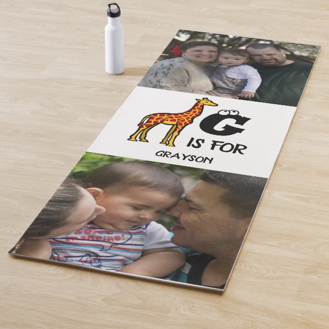 Tapete De Yoga Monograma personalizado G para girafas girafas gir (In Situ)
