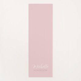 Tapete De Yoga Monograma Personalizado Nome Personalizado Rosa