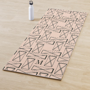 Tapete De Yoga Monograma Retângulo geométrico X Design