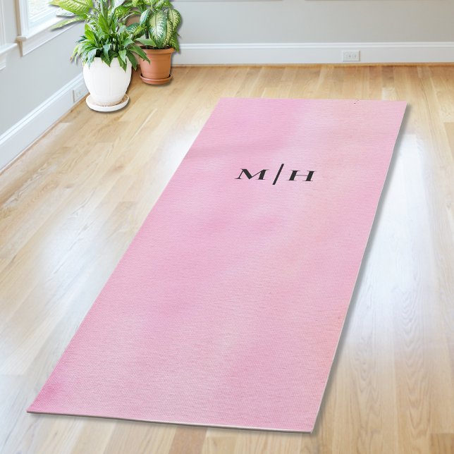 Tapete De Yoga Monograma Rosa (Criador carregado)