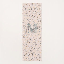 Tapete De Yoga Monograma Terrazzo Personalizado