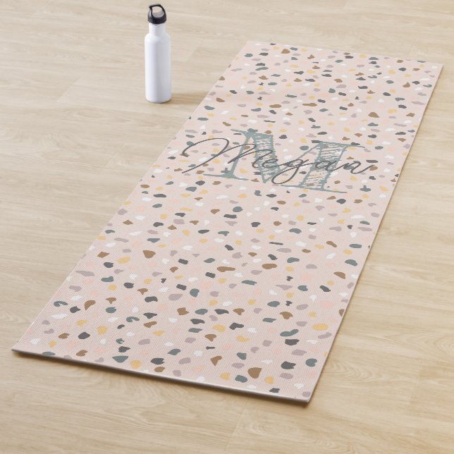 Tapete De Yoga Monograma Terrazzo Personalizado (In Situ)