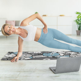 Tapete De Yoga monstros de rabisco