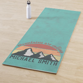 Tapete De Yoga Montanhas em tons pastel vintage estão chamando mo