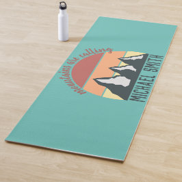 Tapete De Yoga Montanhas em tons pastel vintage estão chamando mo