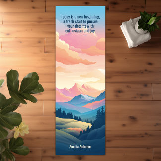 Tapete De Yoga Montanhas Paisagem Turca Pink Sunrise