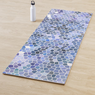 Tapete De Yoga Mosaico azul-gelo elegante