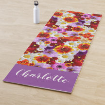 Mosaico Flor Personalizado Yoga Mat