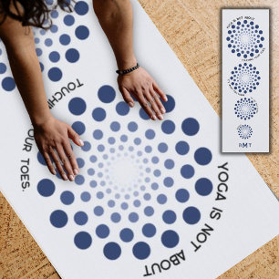 Tapete De Yoga Motivação Citação Mandala Roxo Monograma Moderno