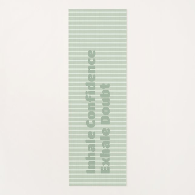 Tapete De Yoga Motivação "Inalar Confiança, Exalar Dúvida" (Frente)