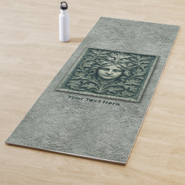 Tapete De Yoga Mulher Verde - Pedra