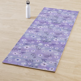Tapete De Yoga Múltiplas Sombras de Ioga Floral Roxo