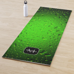 Tapete De Yoga Na moda, água verde Legal cai Monograma