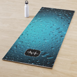 Tapete De Yoga Na moda Legal Colírio azul cai Monograma