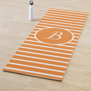 Tapete De Yoga Na moda White Stripes Monograma - Letra B Yoga Mat