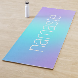 Tapete De Yoga Namaste Aqua e gradiente de Lavanda