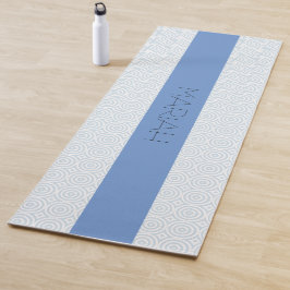 Tapete De Yoga Namaste Circle Geo em Cornflower com nome personal
