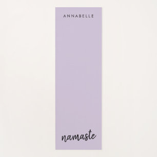 Tapete De Yoga Namaste Meditação Roxo Lilac Nome Moderno