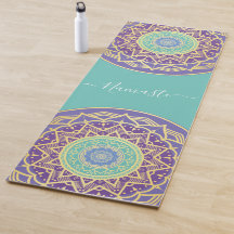 Namaste Roxo Índigo Dourado Turquesa Mandala Boho 