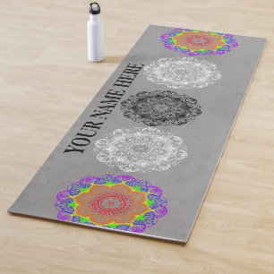 Tapete De Yoga Natural Mandala Floral