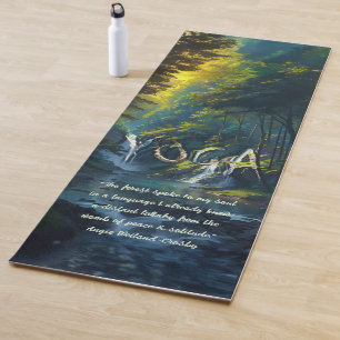 Tapete De Yoga Nature Forest YOGA Texto oculto Cotações principai