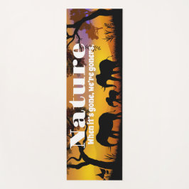 Tapete De Yoga Natureza e elefantes preciosos