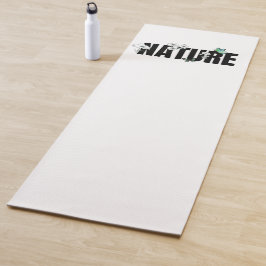 Tapete de Yoga Natureza Preto Branco e Verde