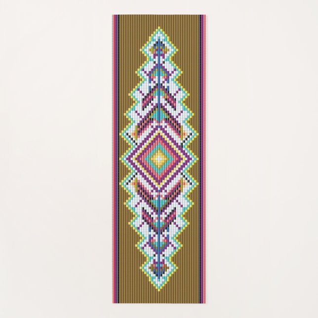 Tapete De Yoga Navajo Bead Pattern (Frente)