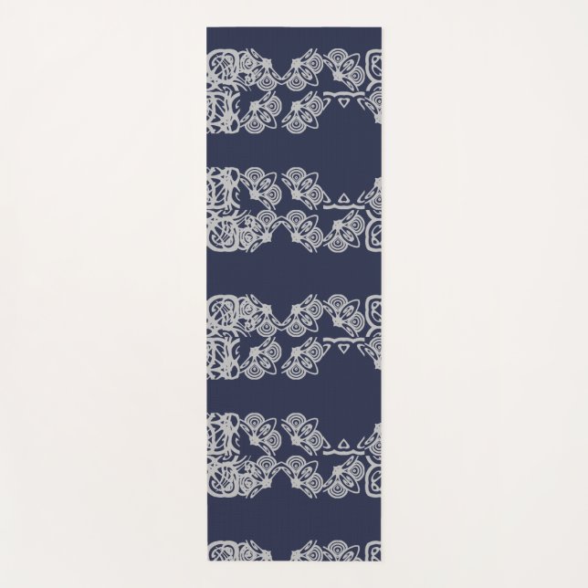 Tapete De Yoga Navy Blue Soothing Pattern Yoga Mat (Frente)