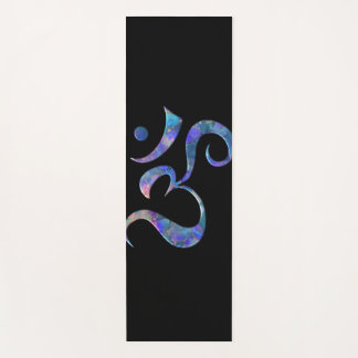 Tapete De Yoga Navy Marmoreado Om